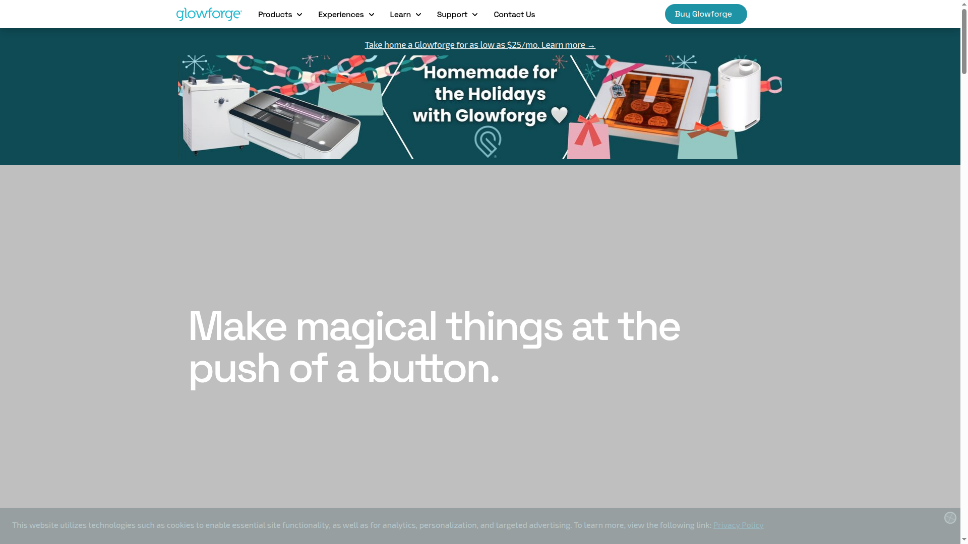 Glowforge website