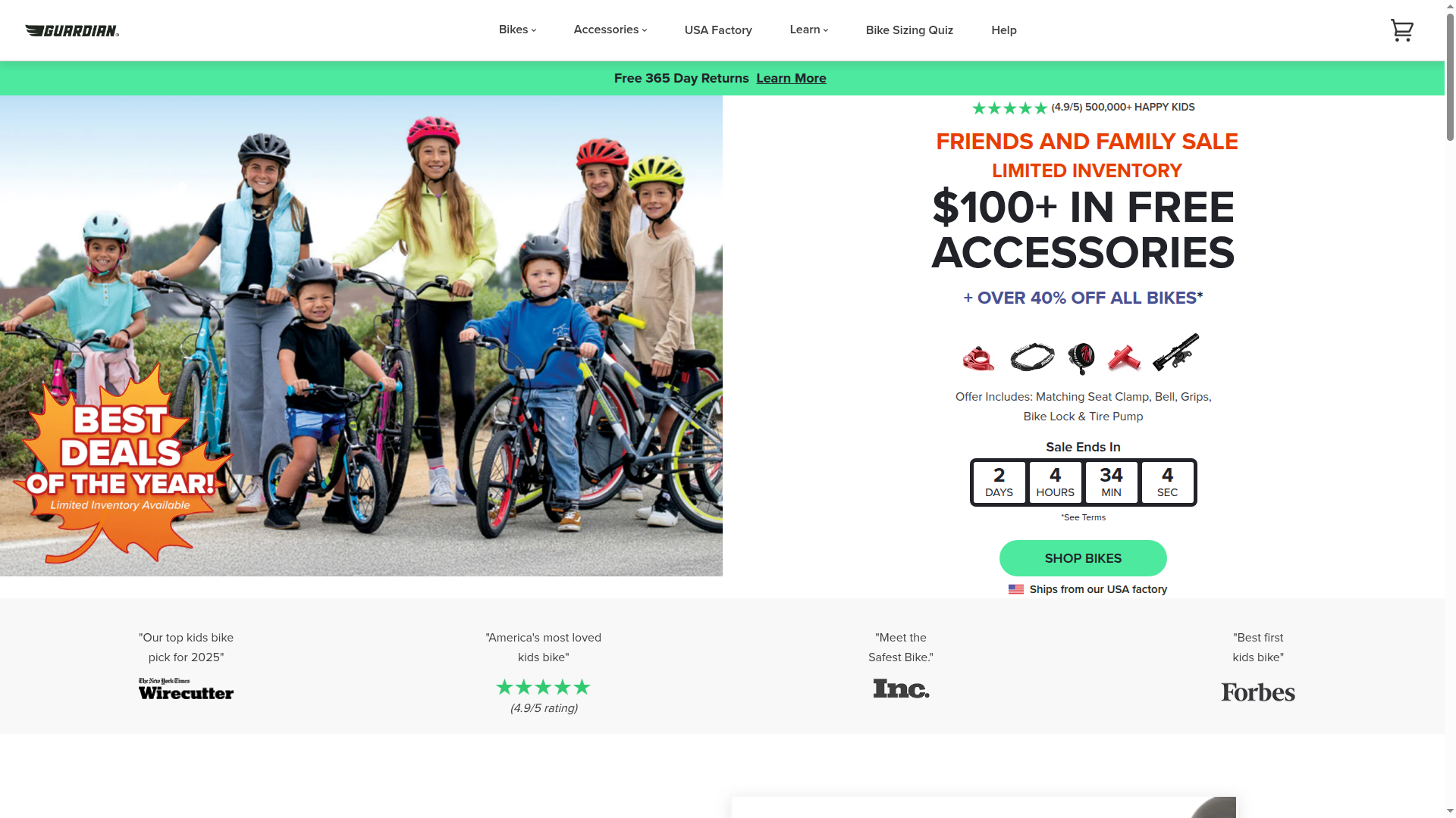 Guardian Bikes website