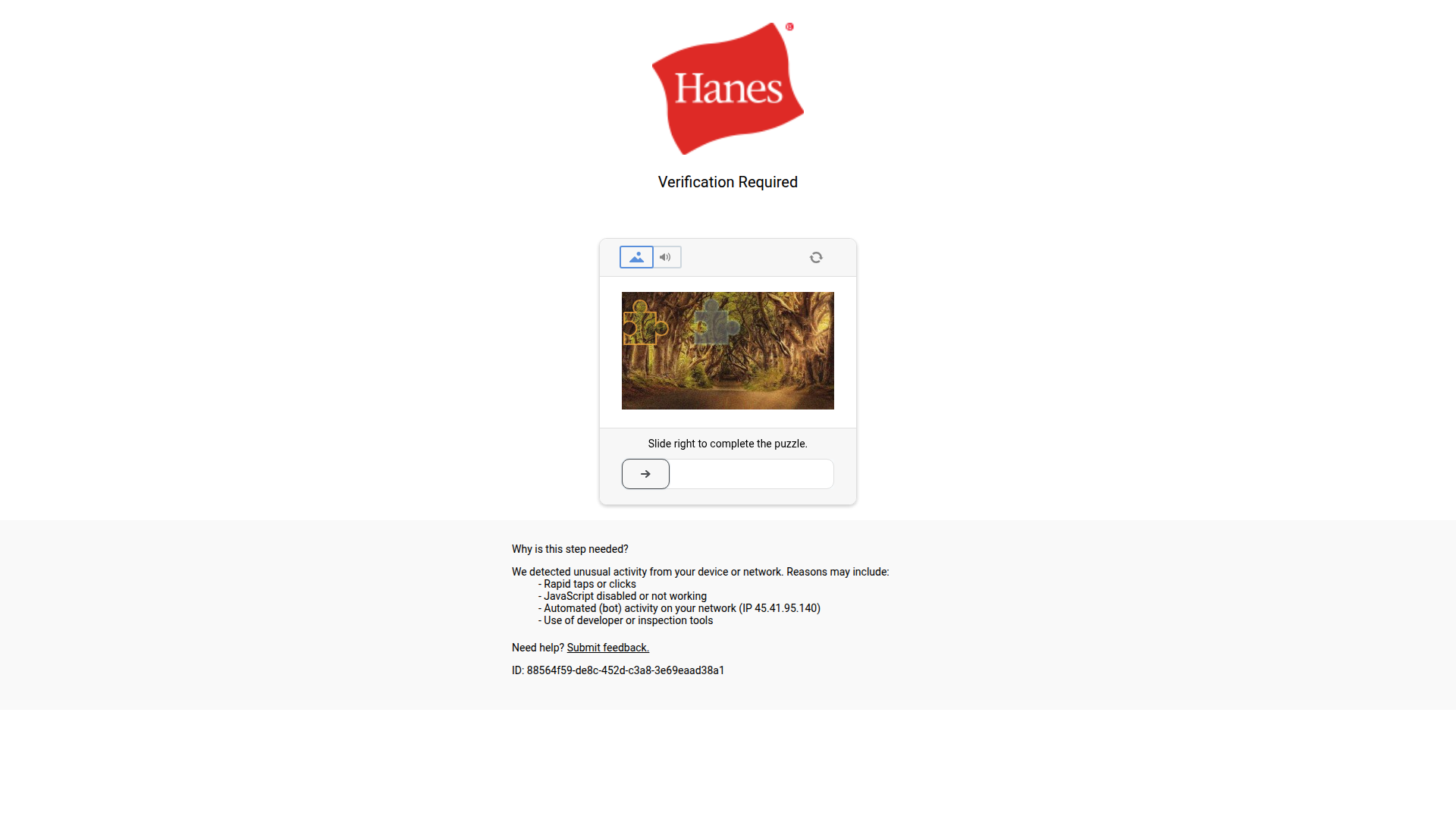 Hanes Underwear website