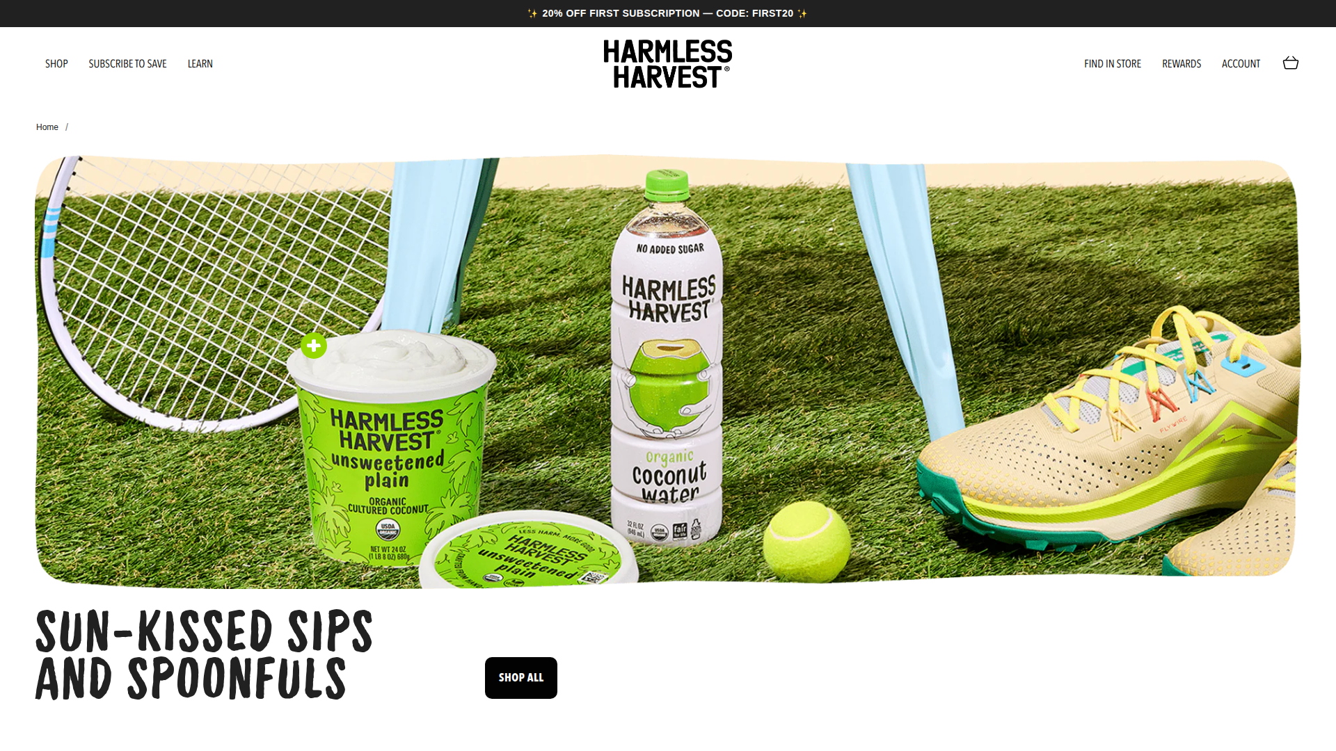 Harmless Harvest website