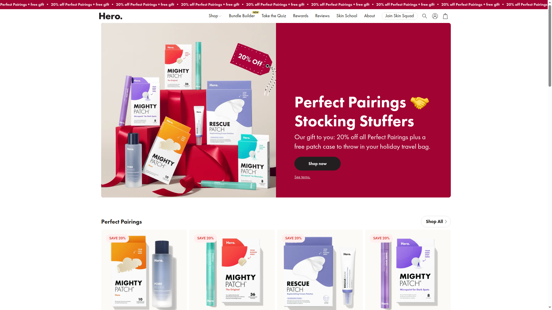 HeroCosmetics.us website