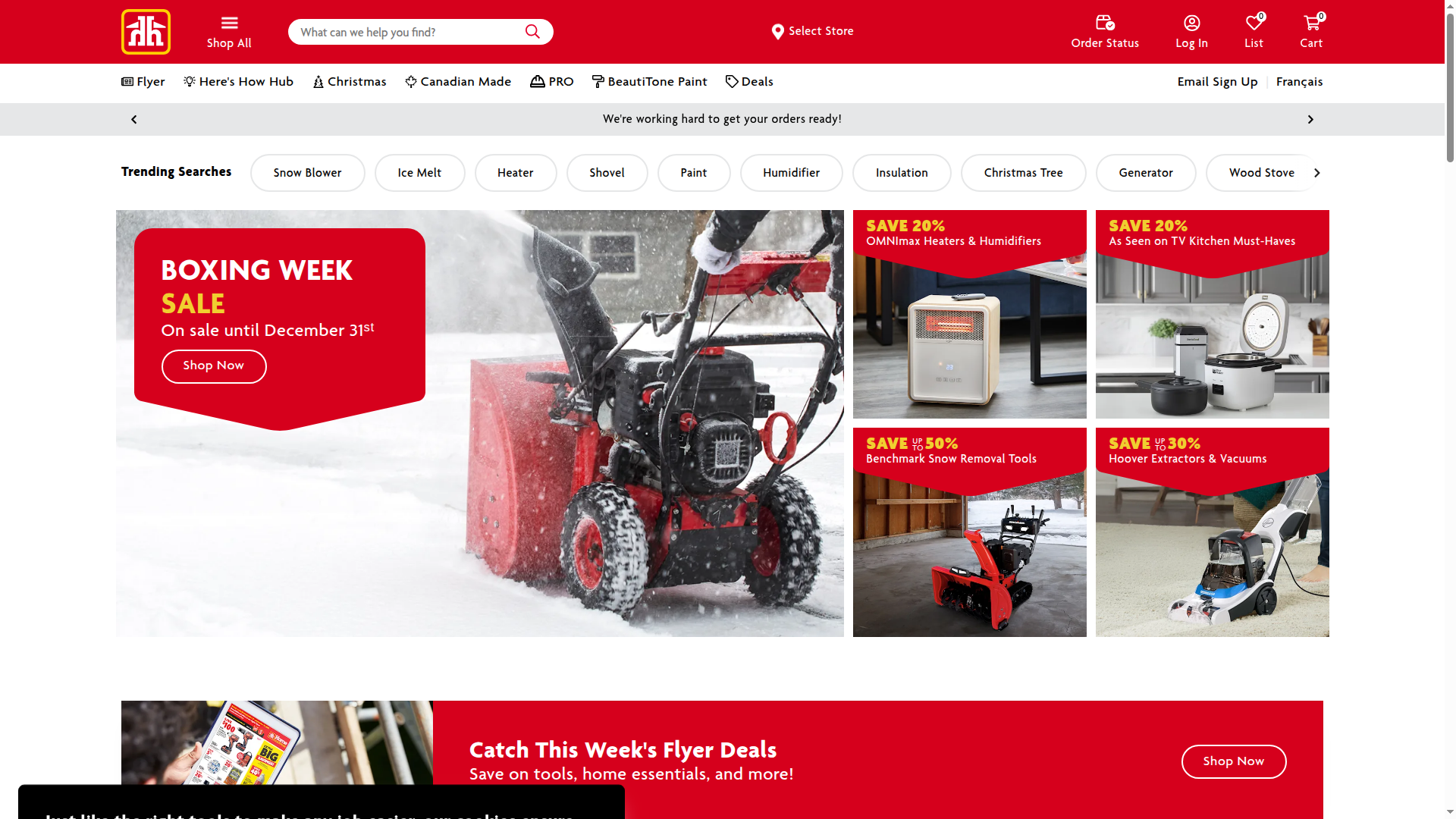 Home Hardware website