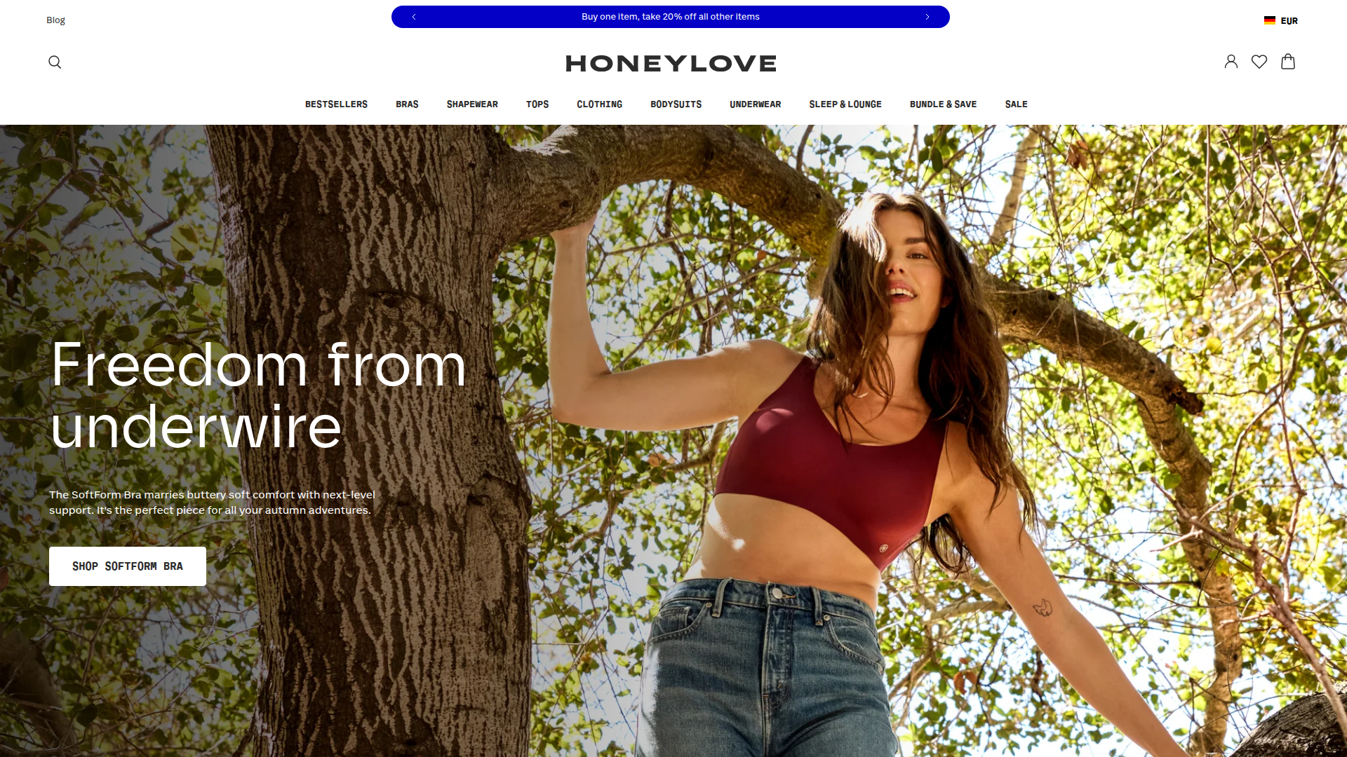 HoneyLove website