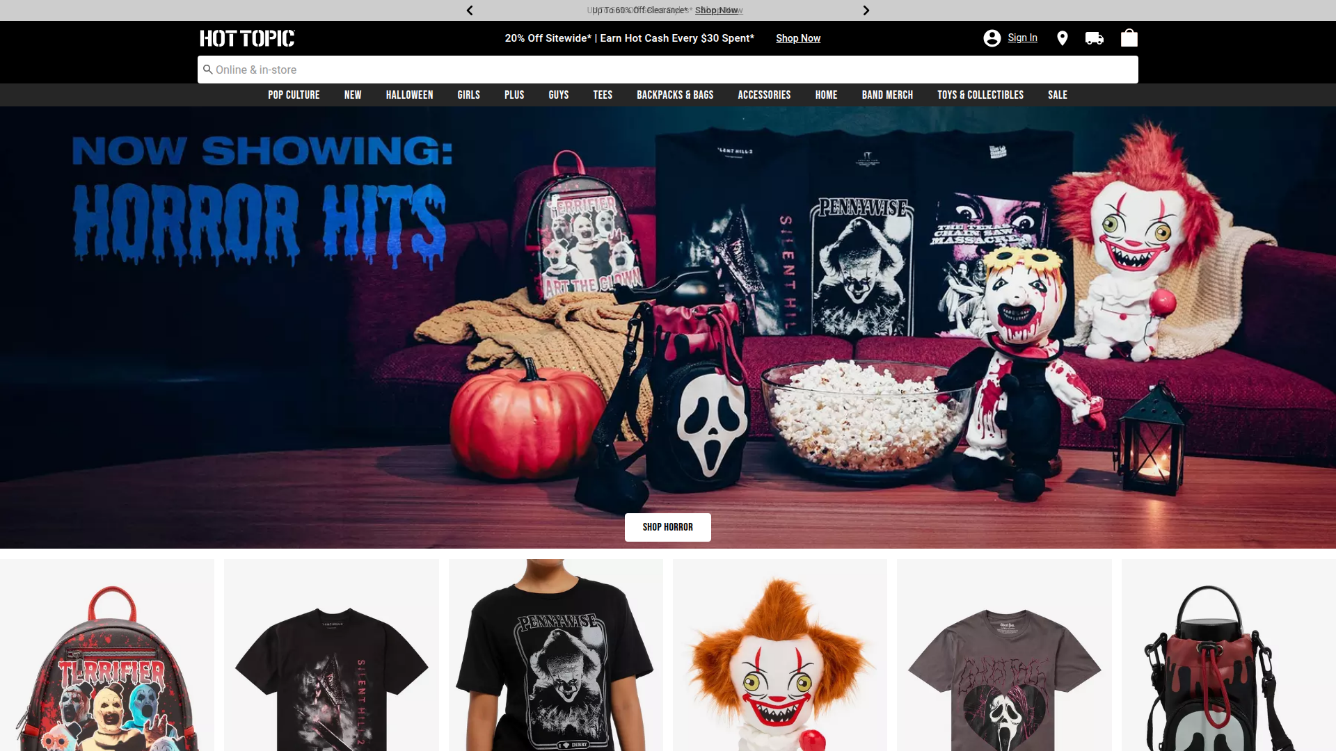 Hot Topic website