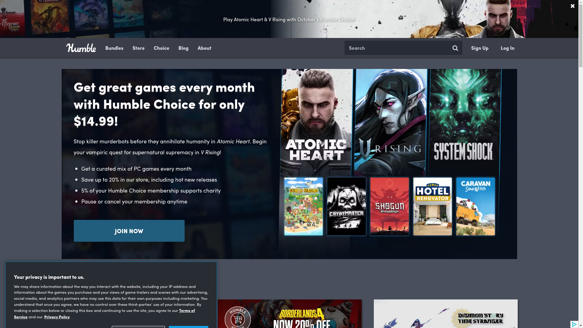 Humble Bundle website