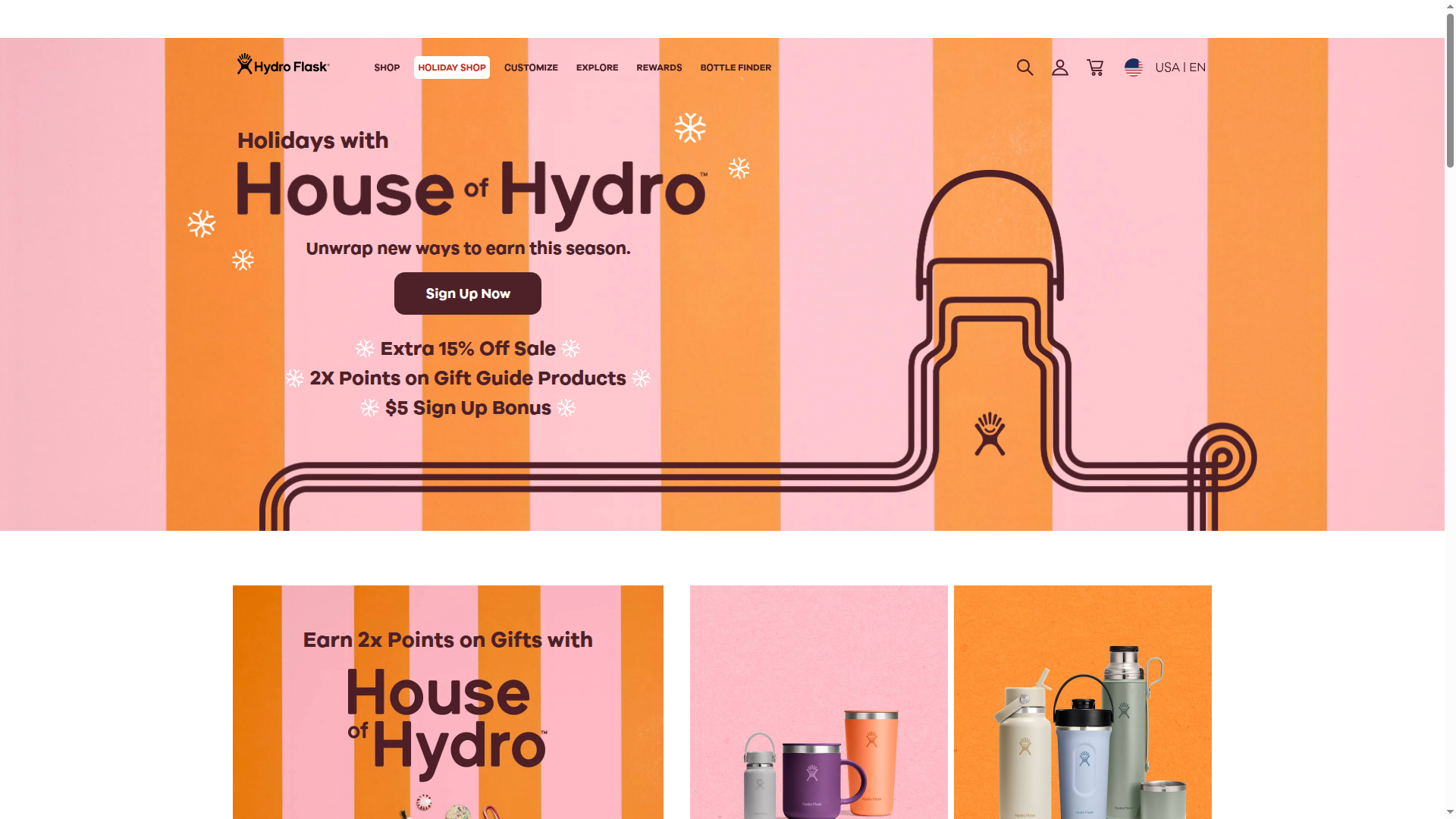 HydroFlask website