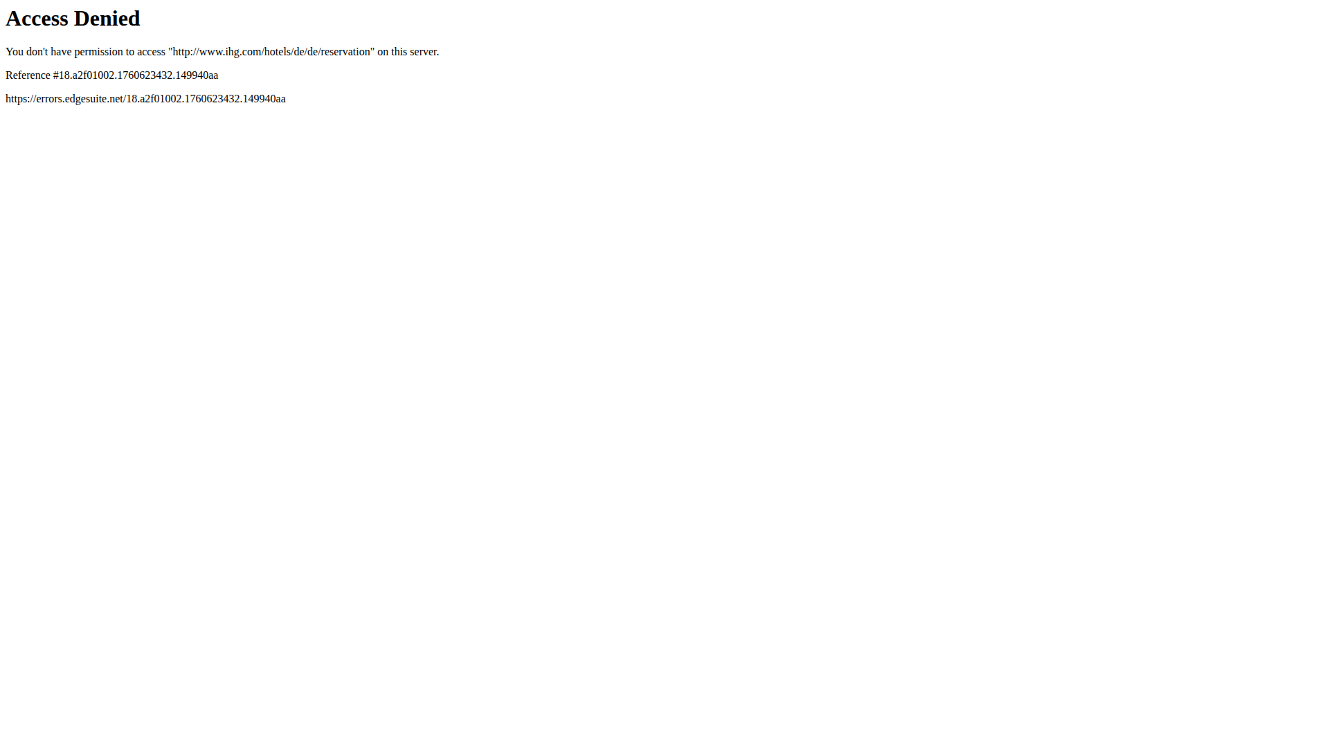InterContinental Hotels Group website