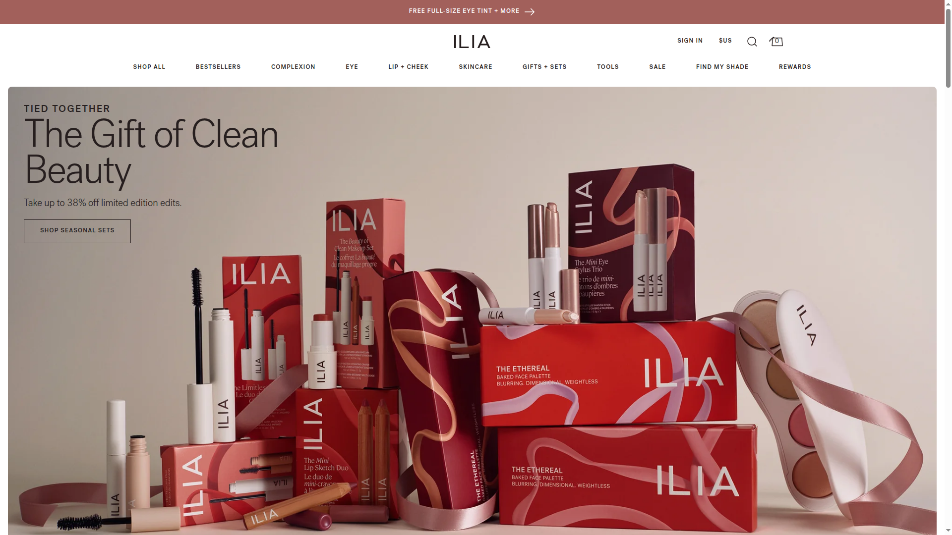 ILIA Beauty website