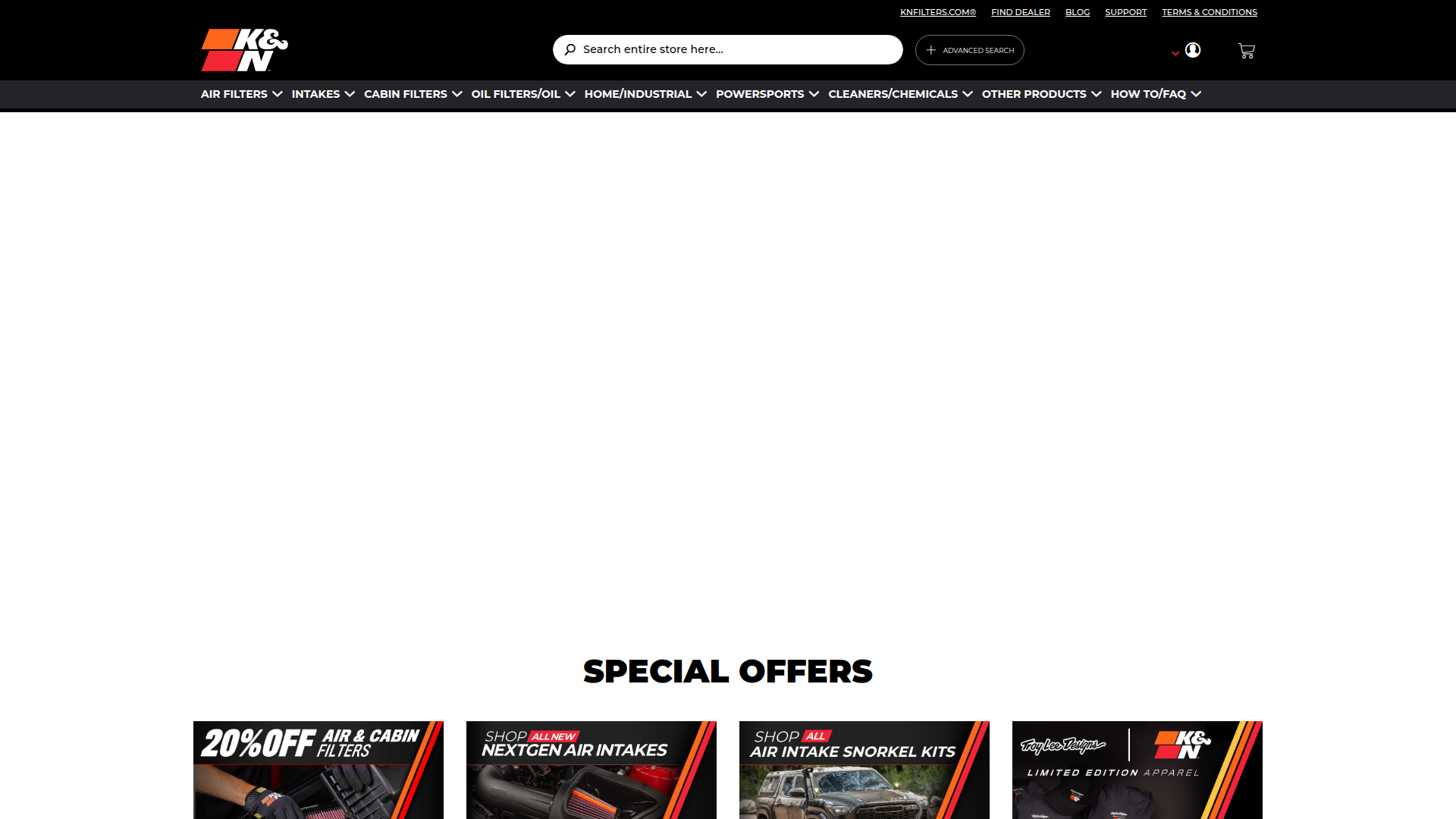Knfilters.com website