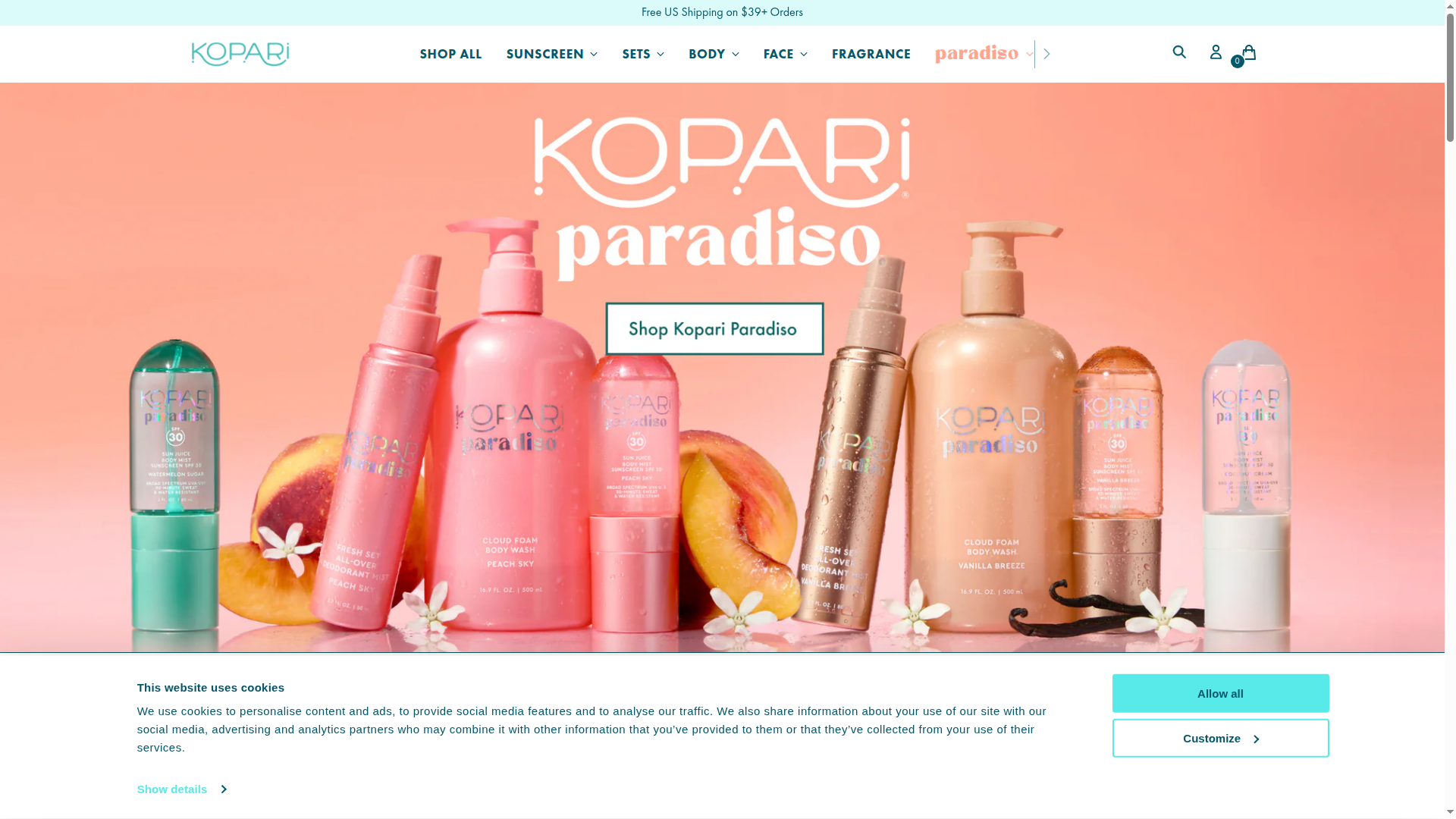 Kopari Beauty website