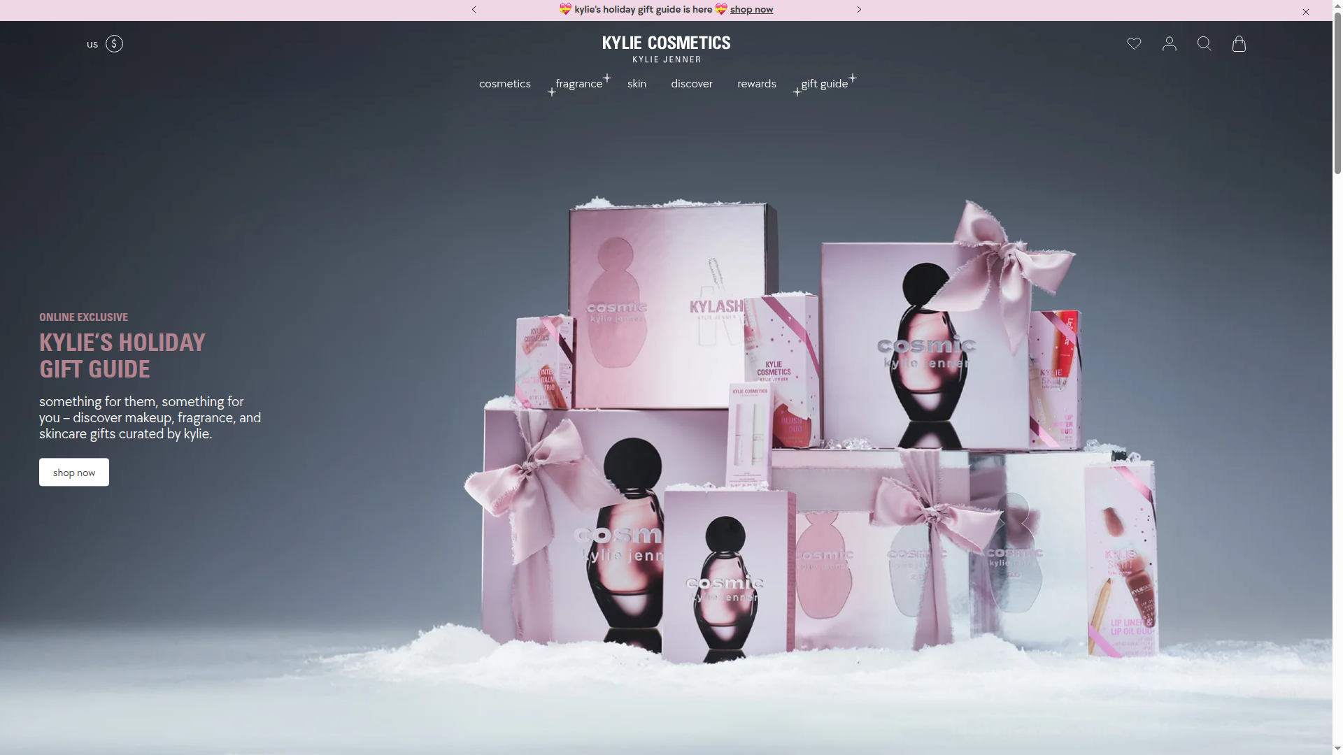 Kylie Cosmetics website