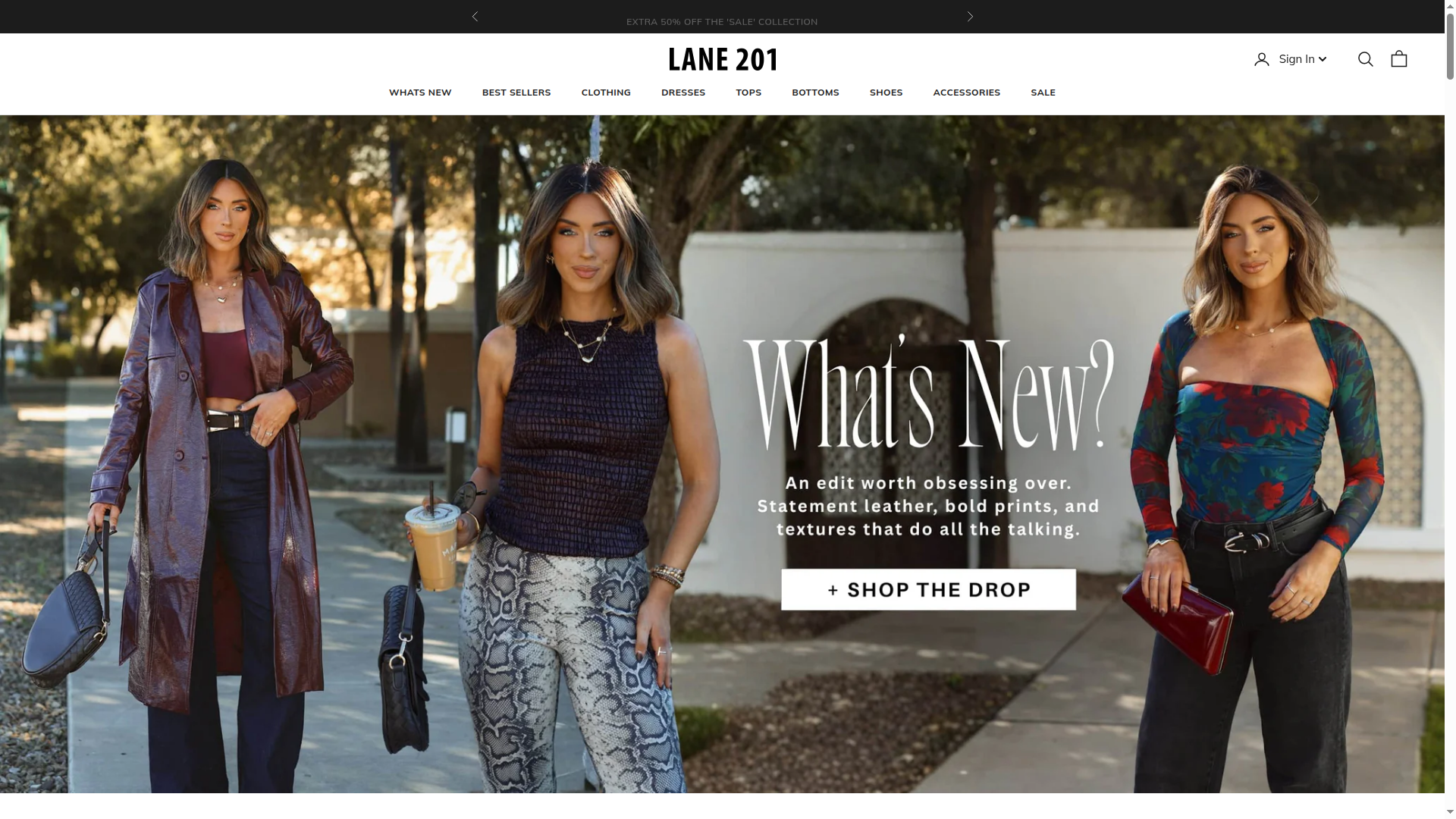 Lane 201 Boutique website