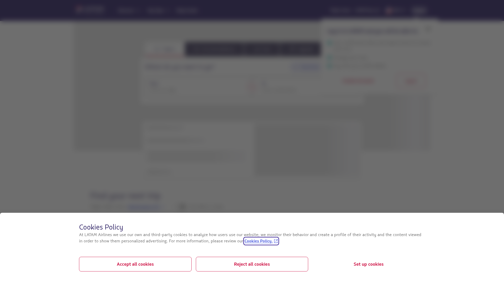 LATAM Airlines website