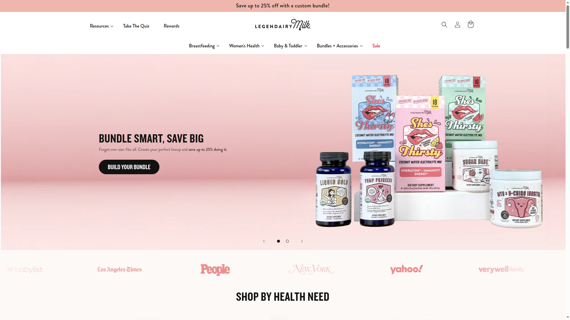 Legendairy Milk website