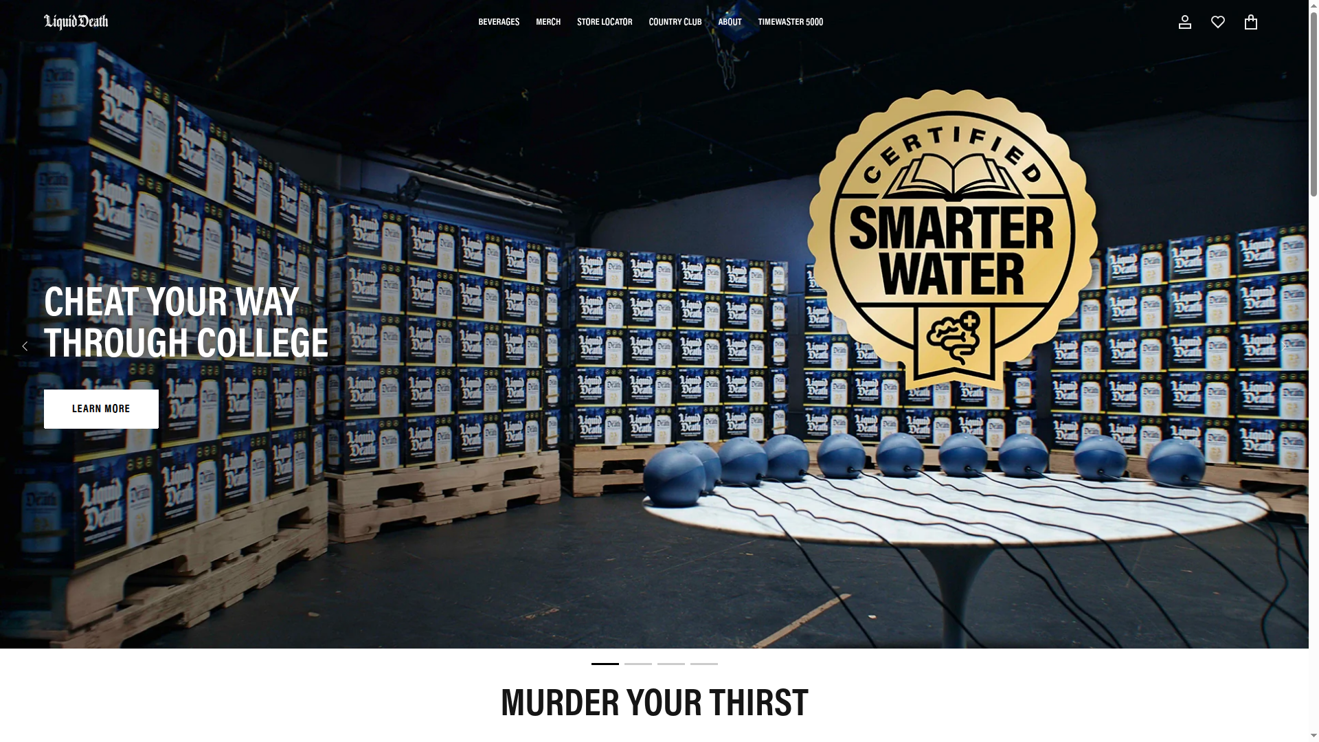 Liquid Death website