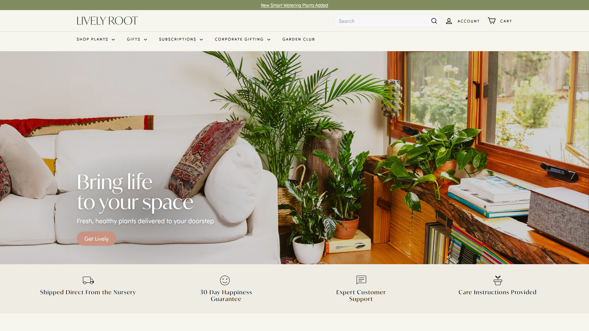 Lively Root website