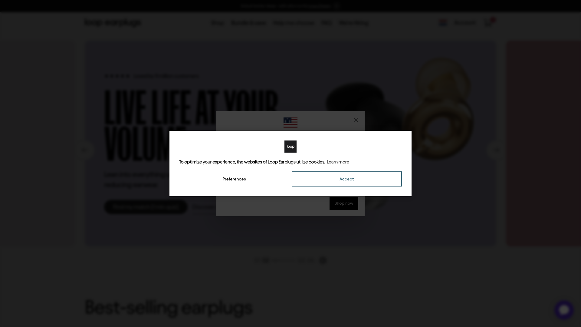 Loop Earplugs website