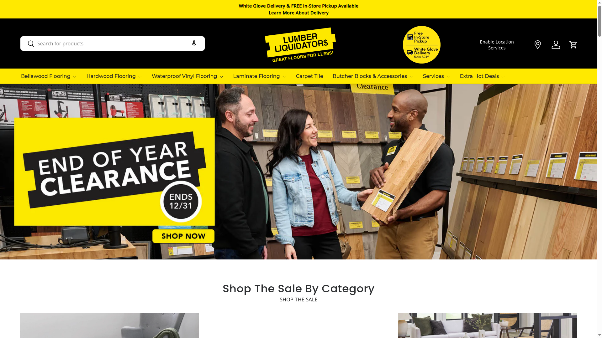 Lumber Liquidators website