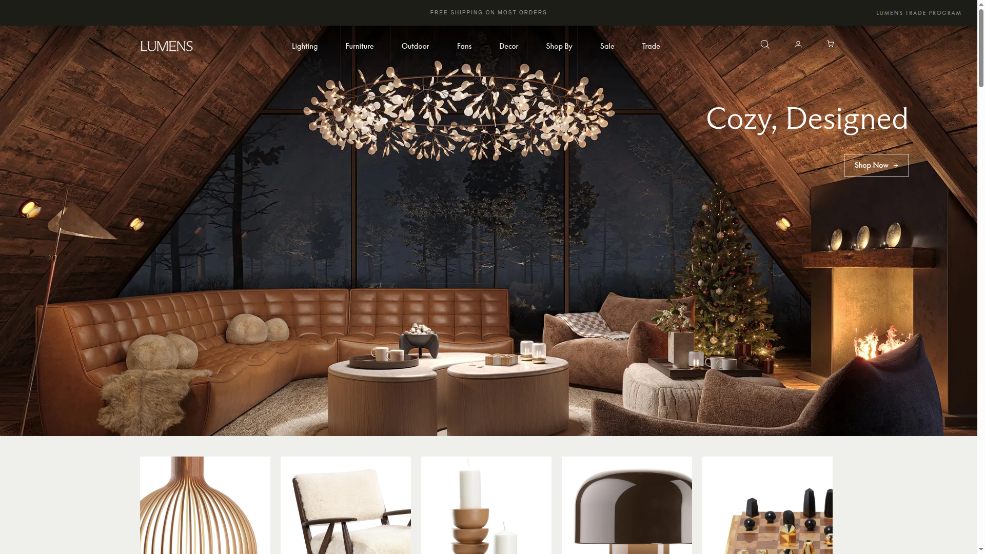 Lumens Light + Living website