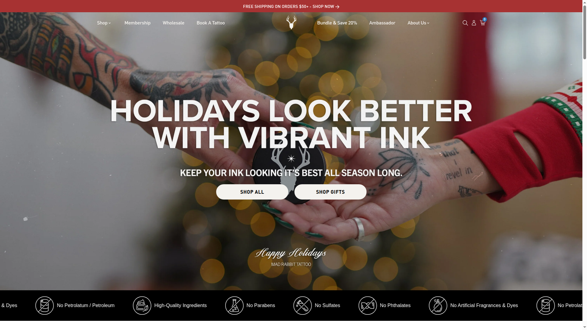 Mad Rabbit Tattoo website