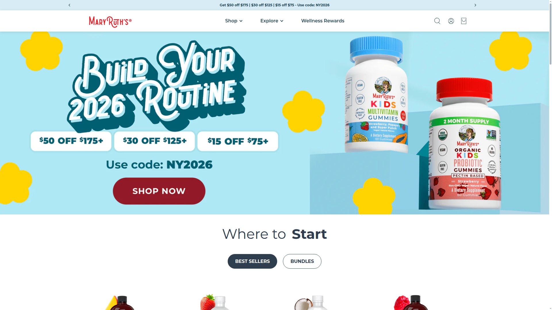 MaryRuth Organics website