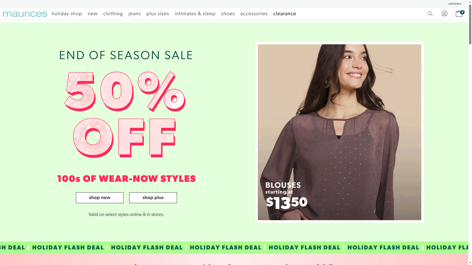 maurices.com website