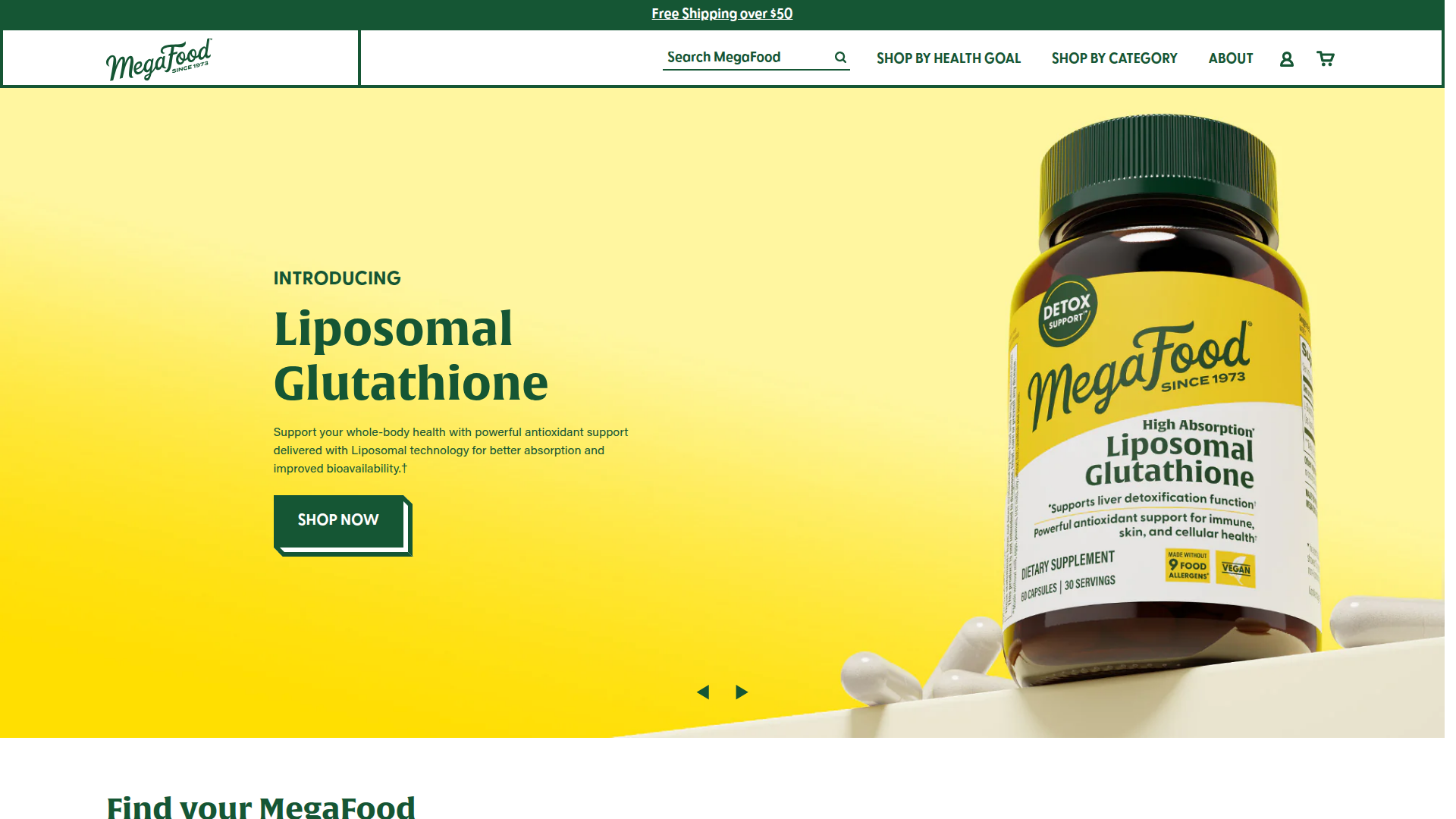 MegaFood website