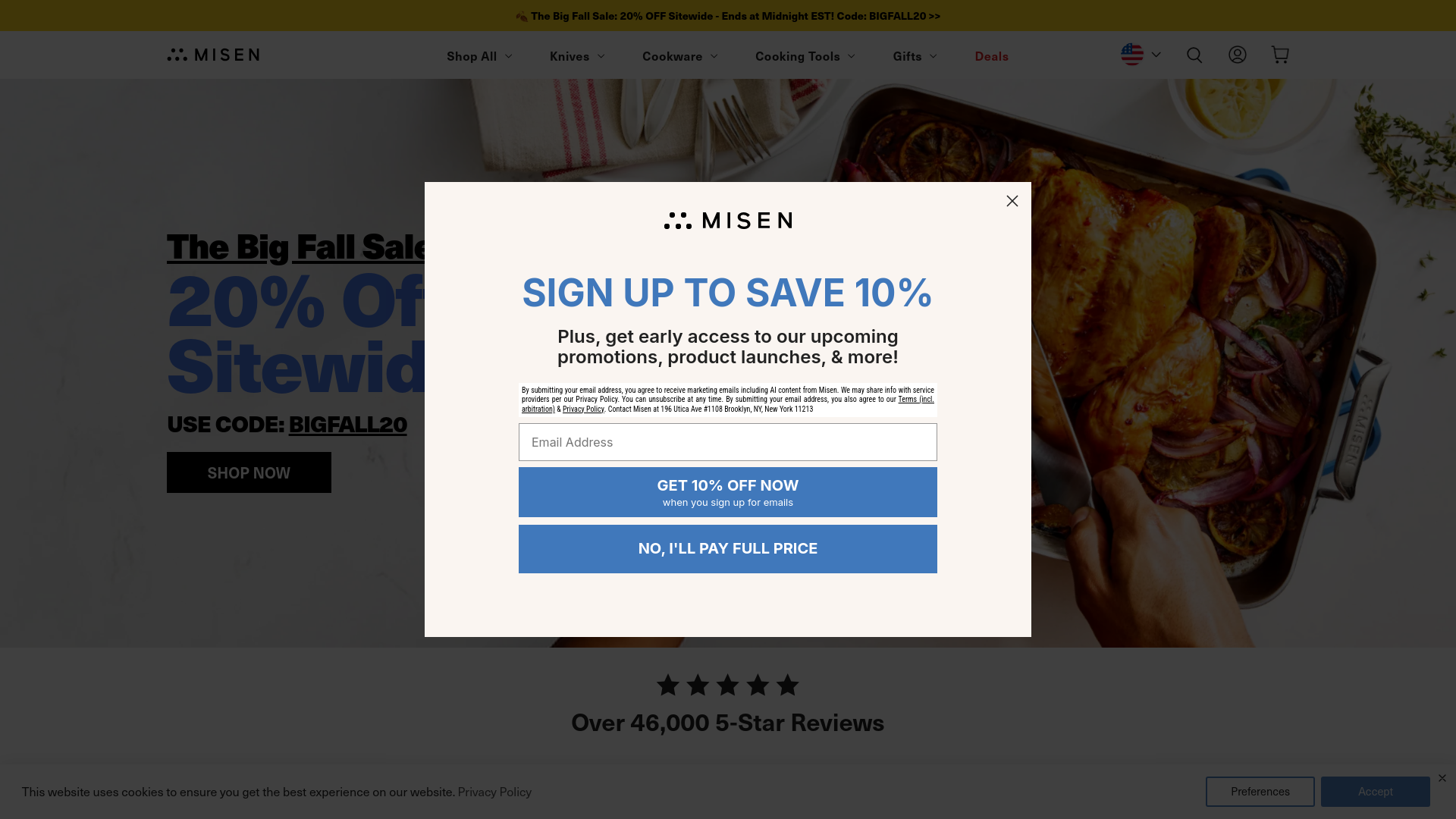 Misen website