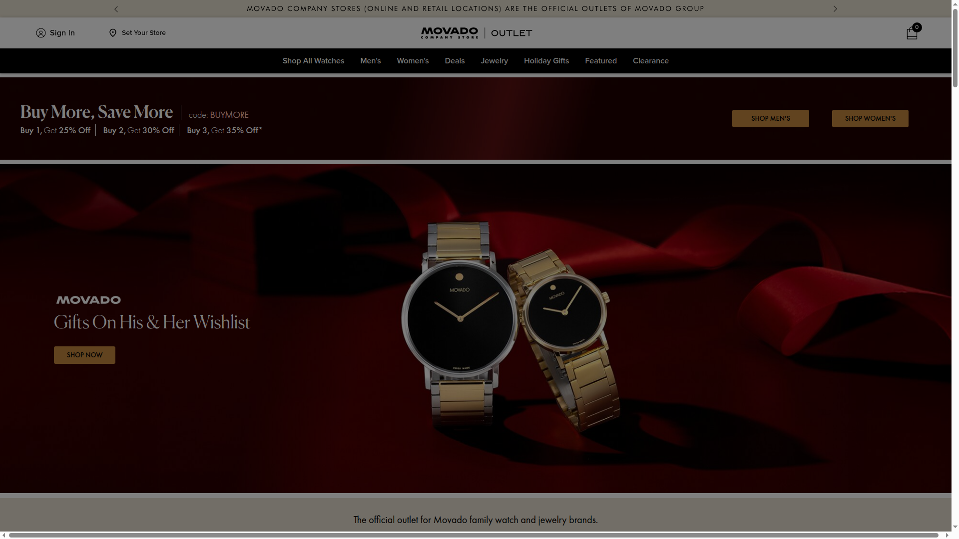 Movado website