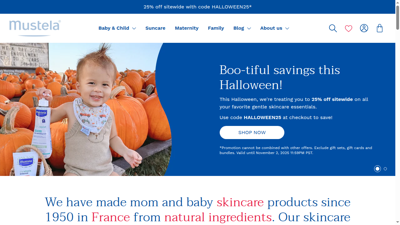 Mustela website
