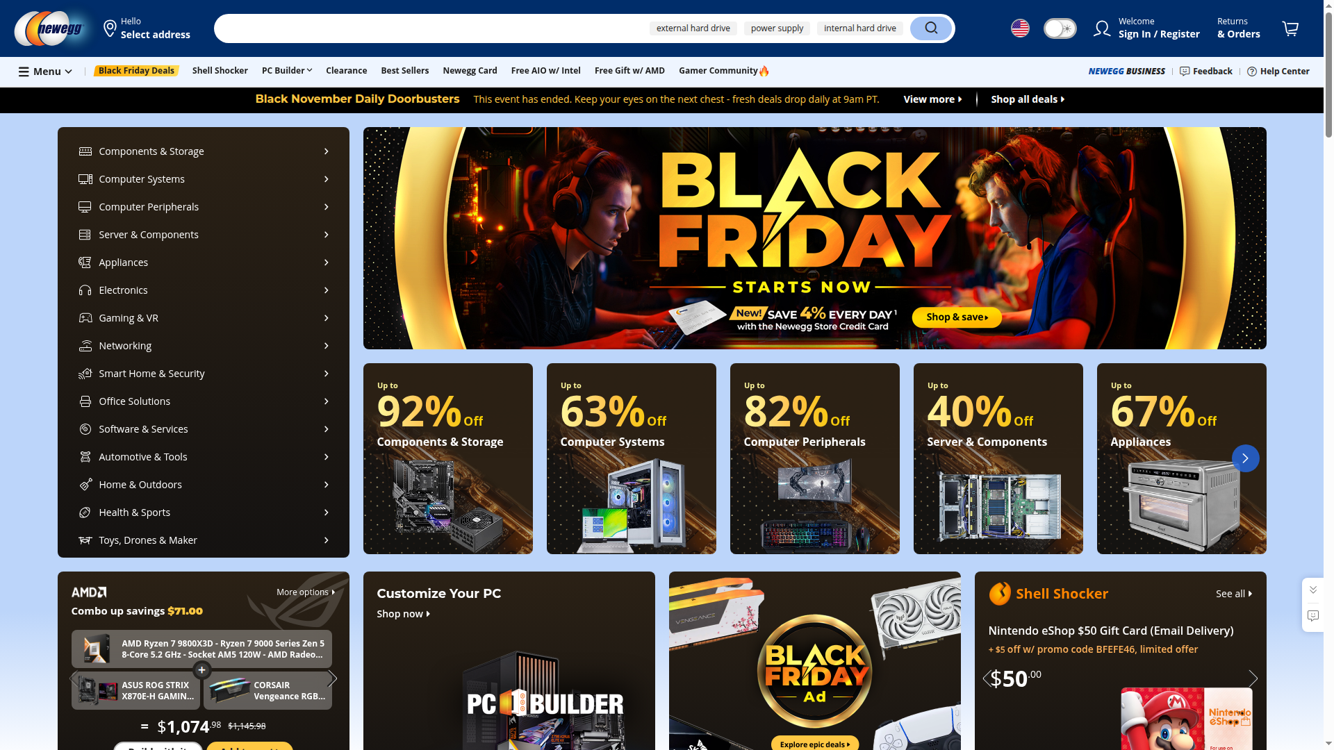 Newegg website