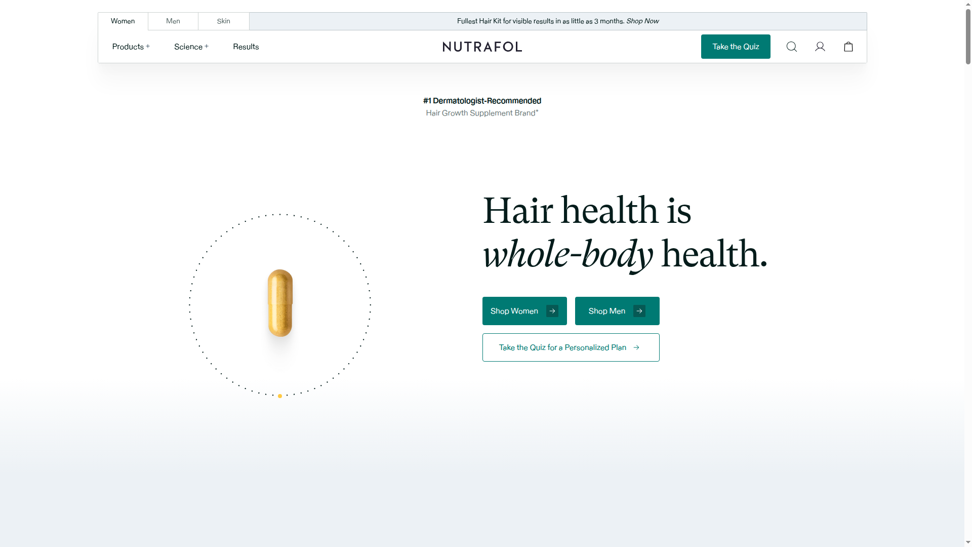 Nutrafol website