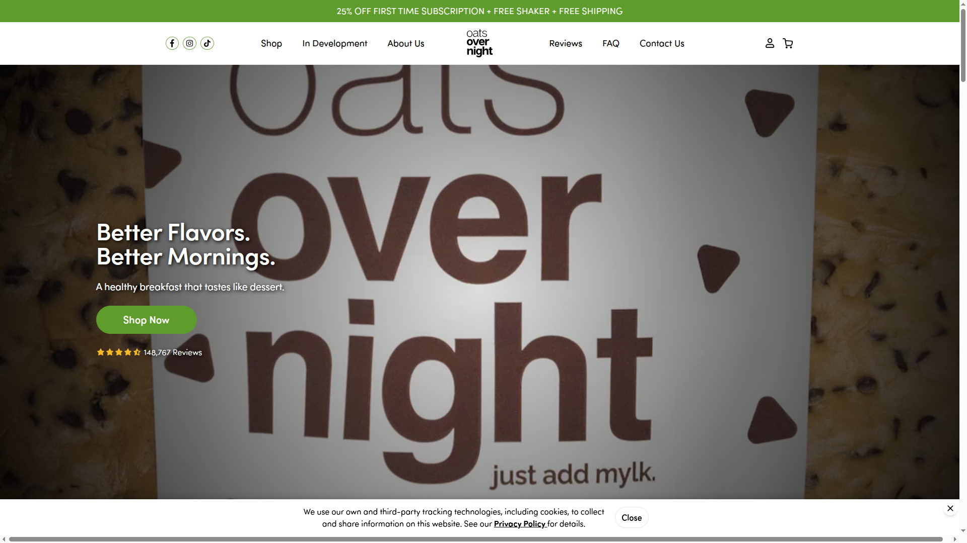 Oats Overnight website