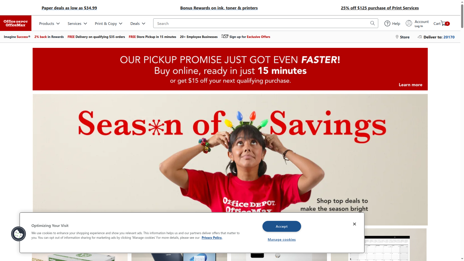 Office Depot and OfficeMax website