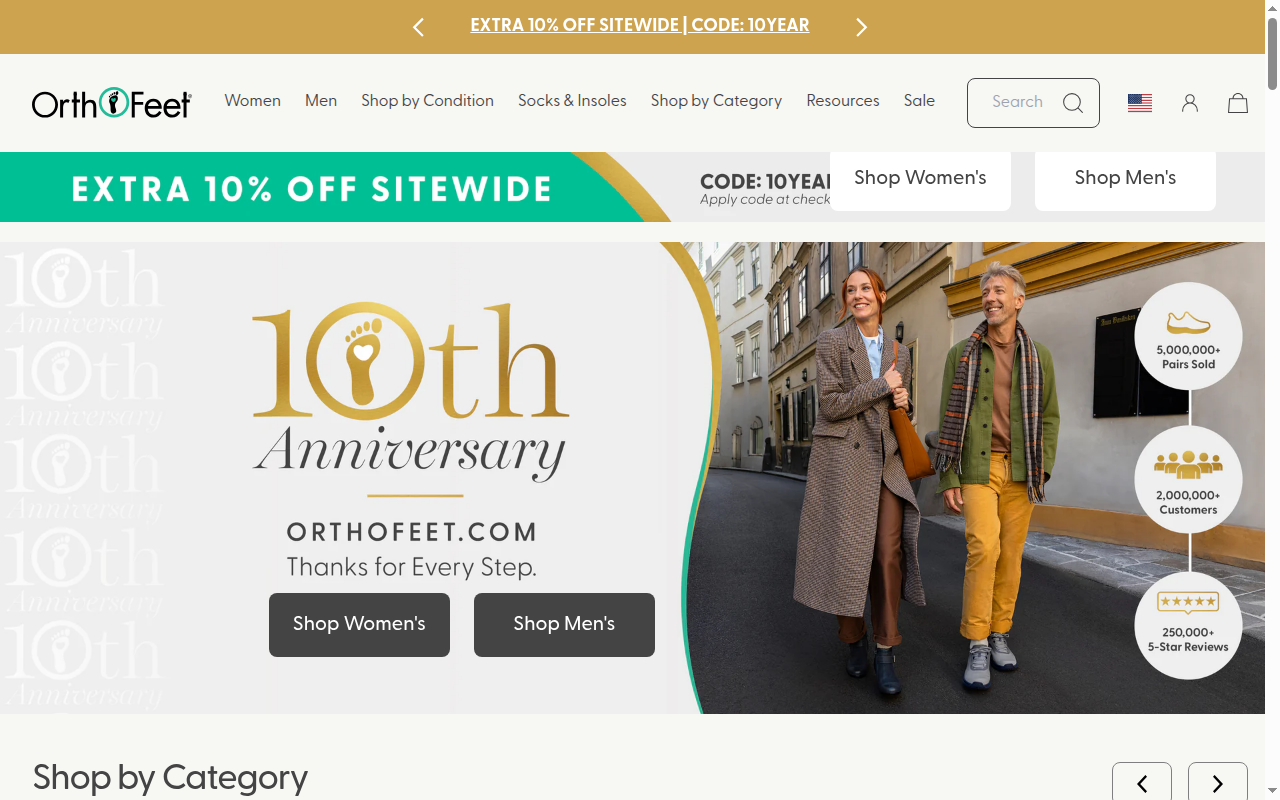 OrthoFeet website