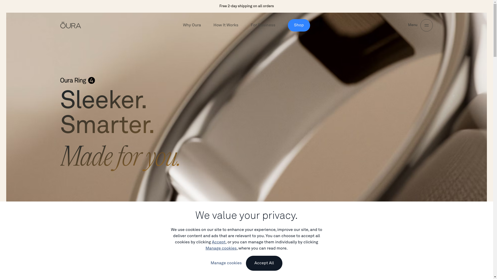Oura Ring website