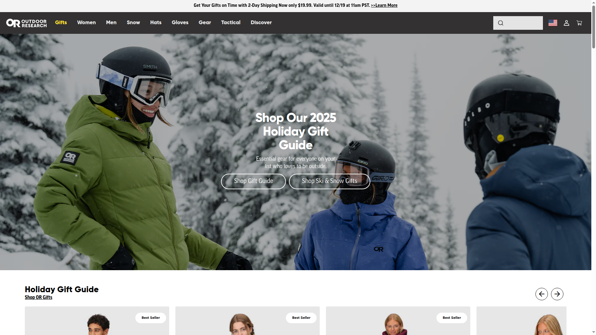 Outdoor Research website