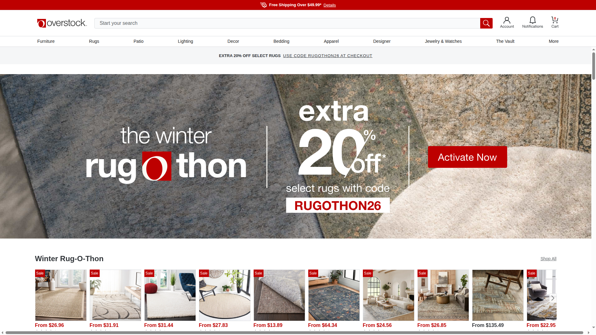 Overstock website