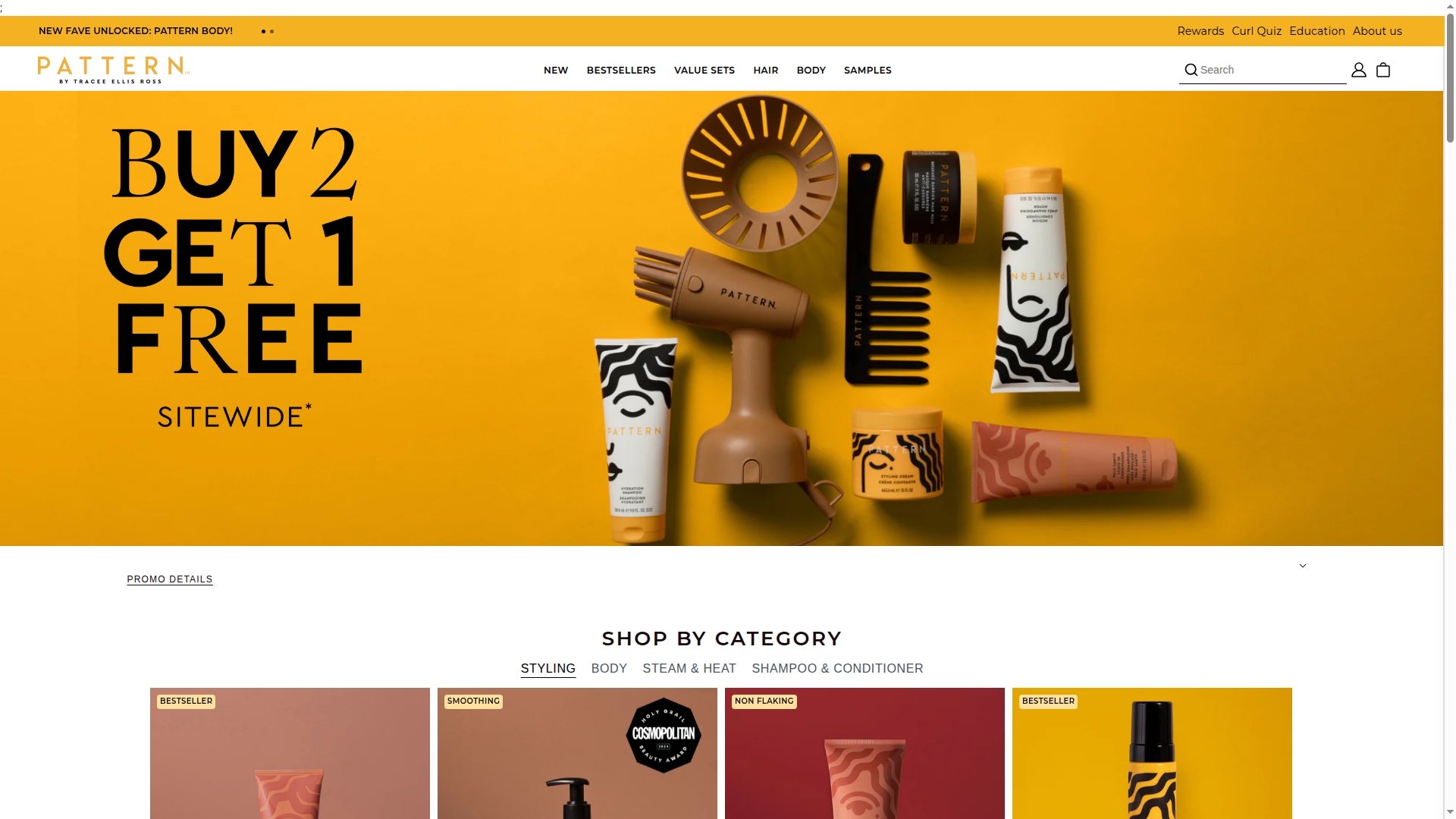 Pattern Beauty website