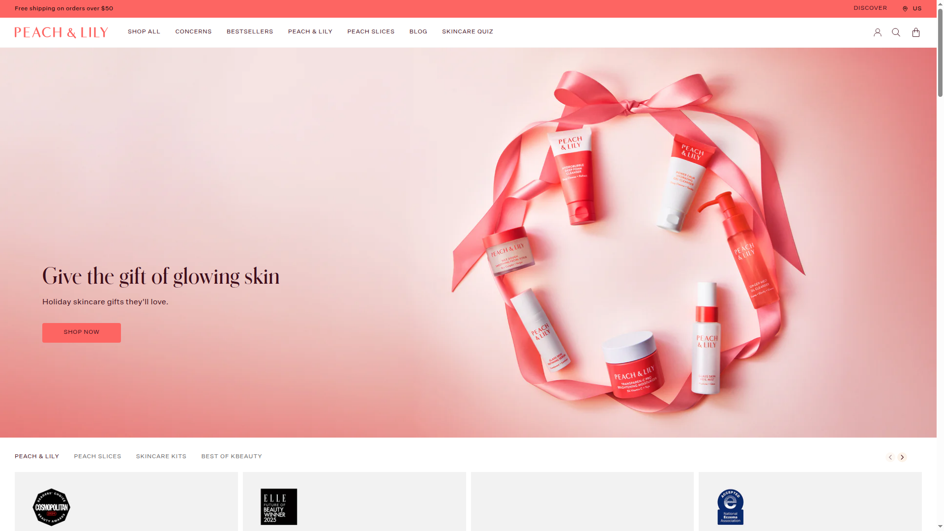 Peach and Lily, Inc. website