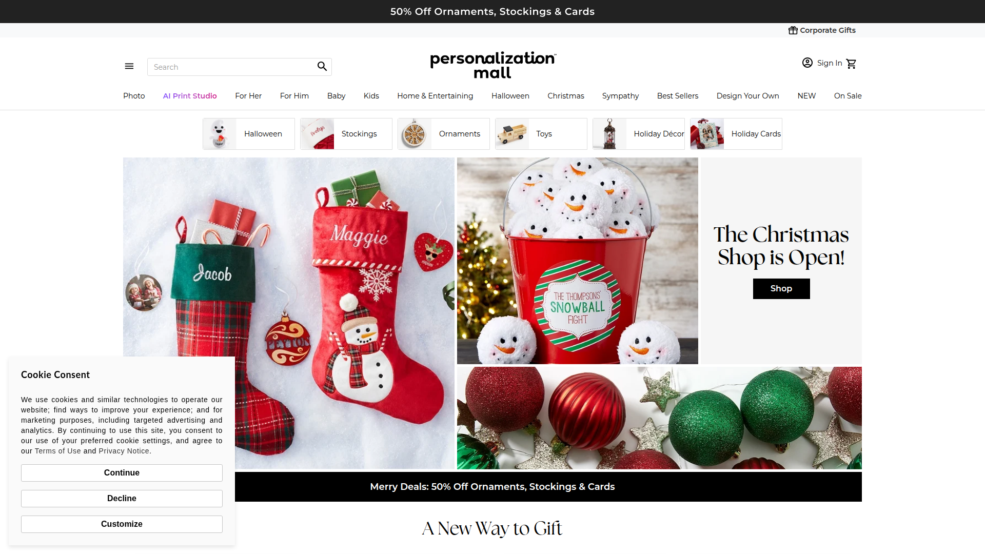 Personal Mall website