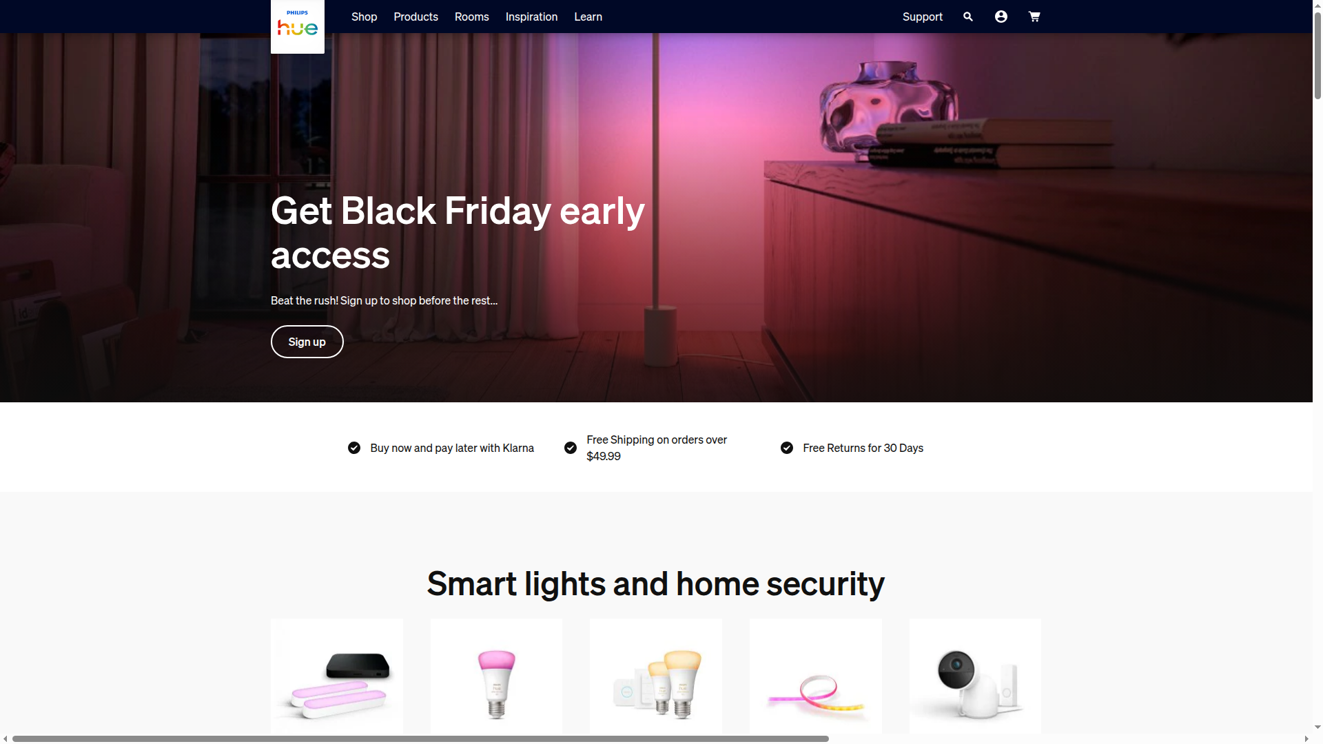 Philips Hue website