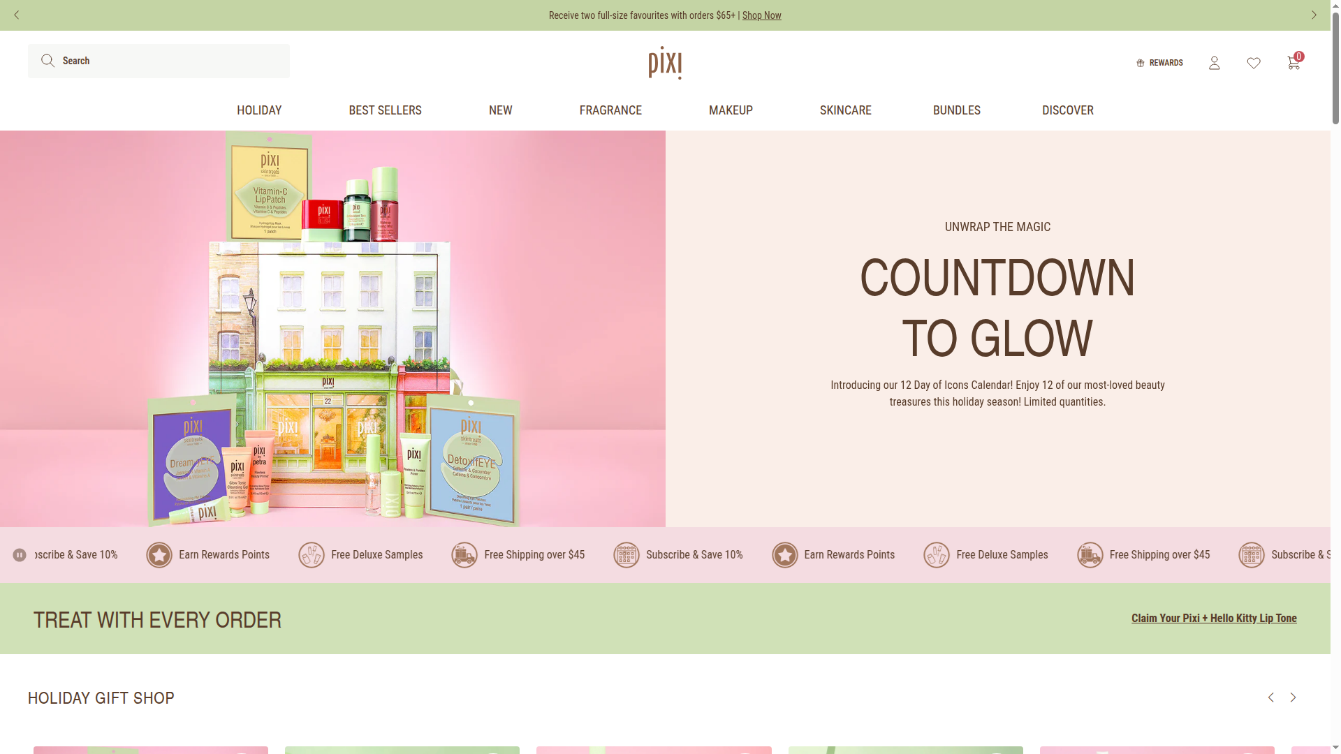 Pixi Beauty website