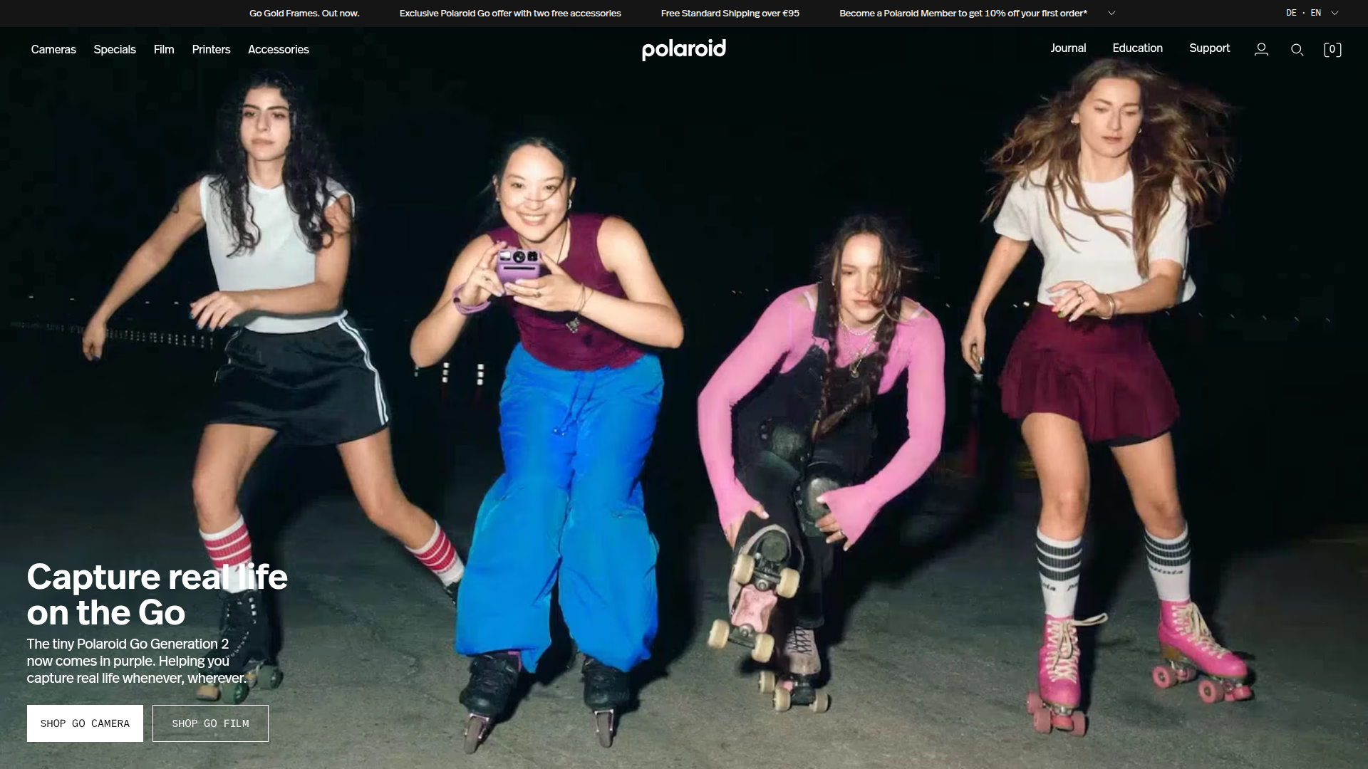 Polaroid website
