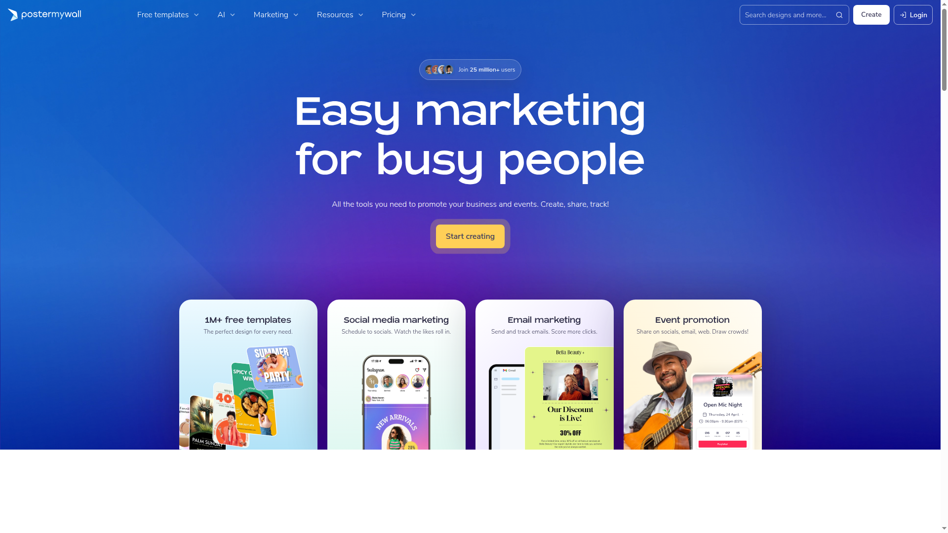 PosterMyWall website