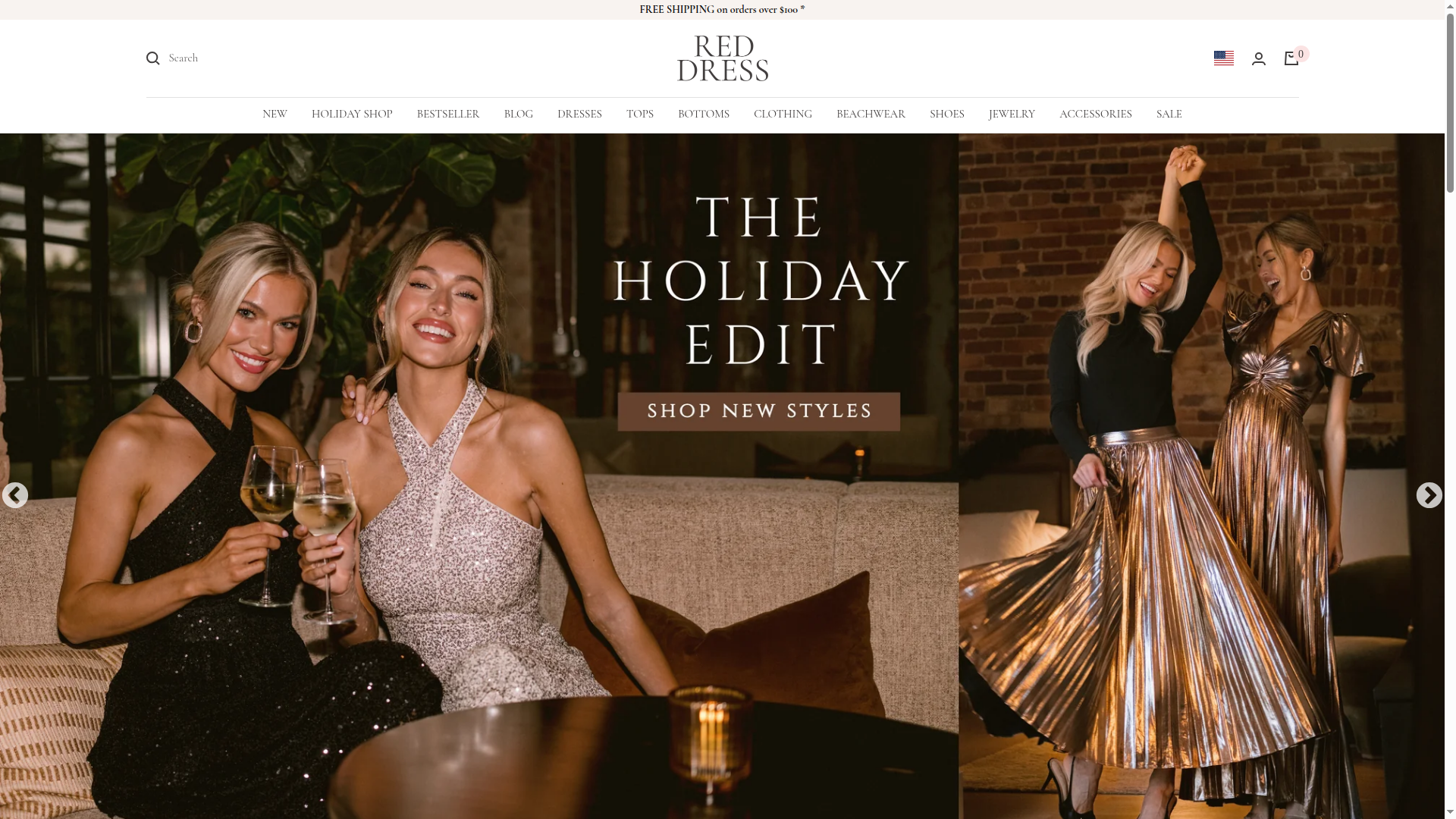 red dress boutique website