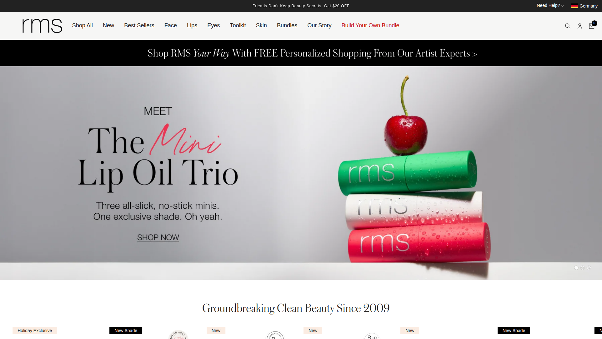 RMS Organics, Inc. website