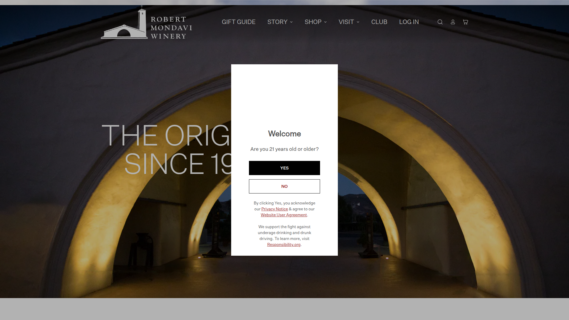 Robert Mondavi Winery website