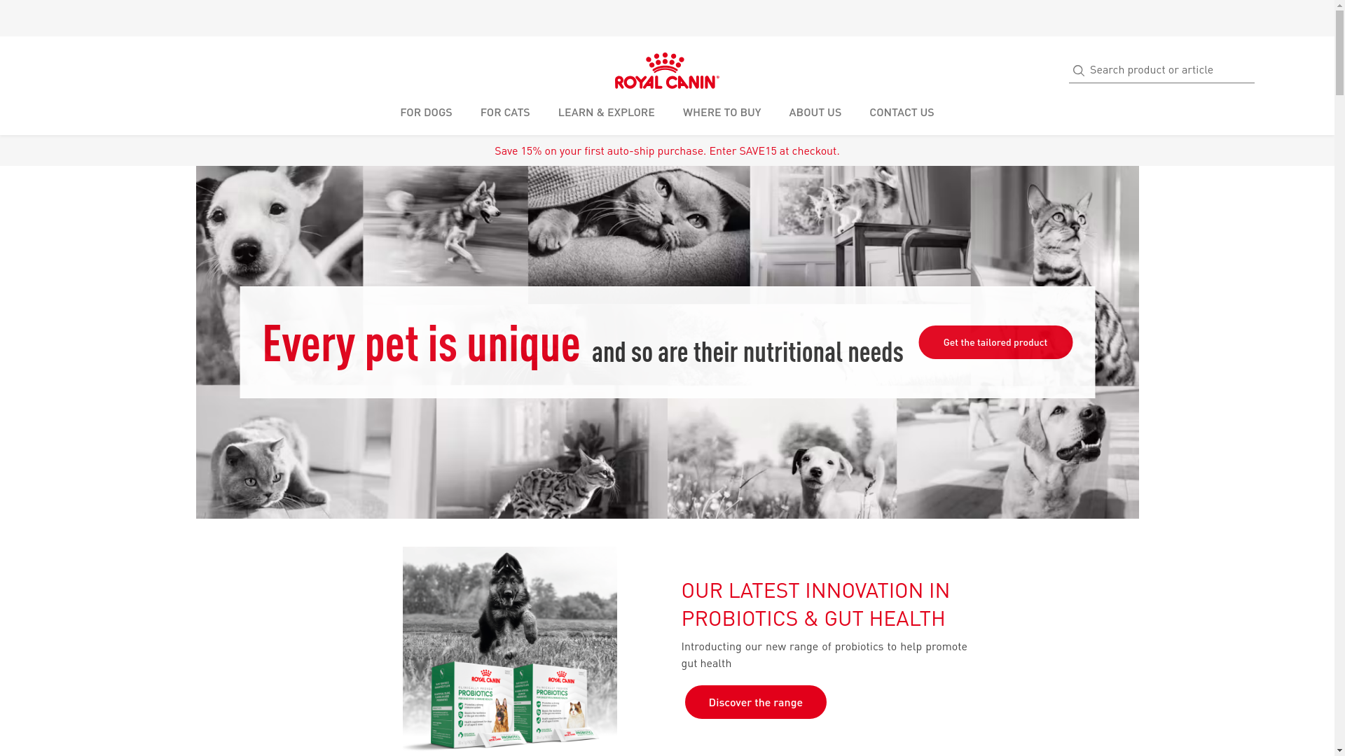 Royal Canin website