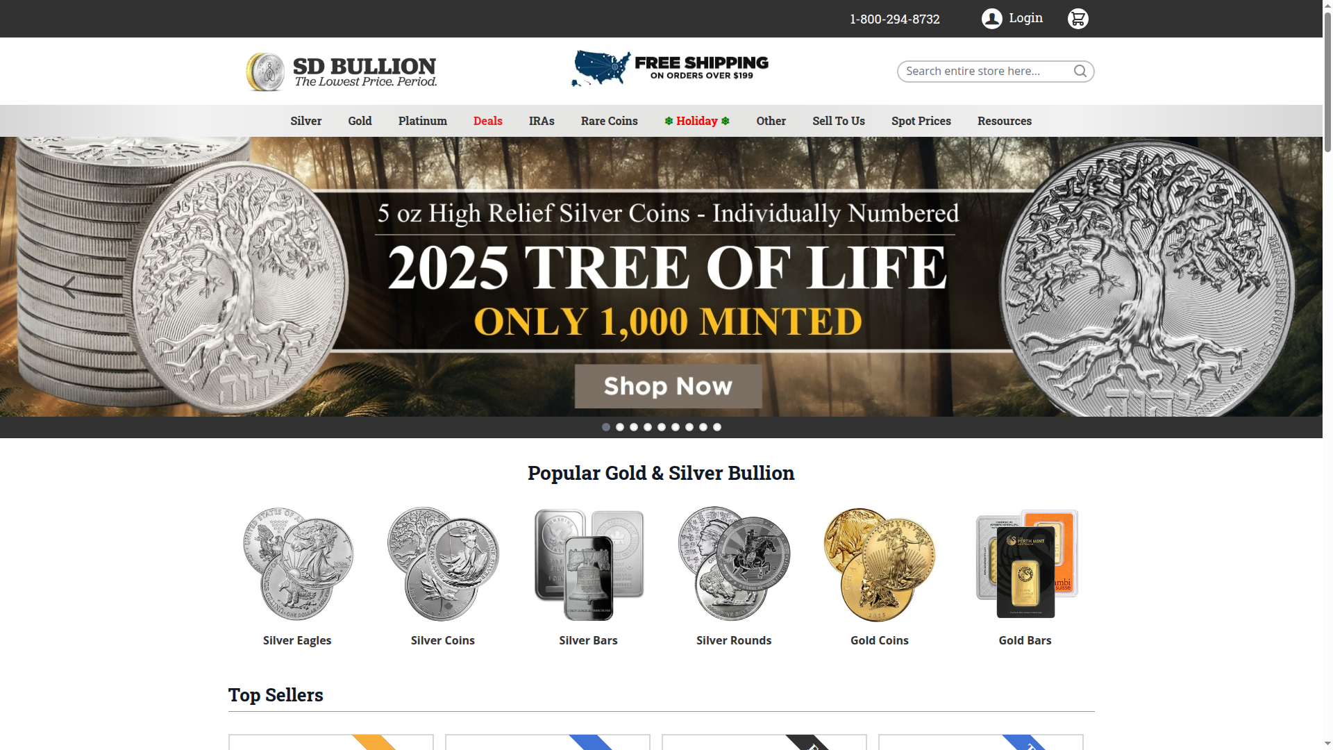 SD Bullion website